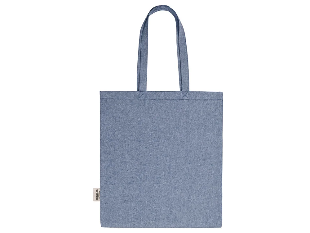 Сумка Pheebs из переработанного хлопка 150 г/м² синий меланж - фото 5