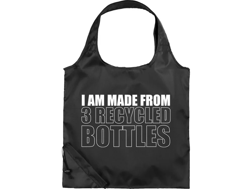 Сумка для шопинга «Packaway» из переработанного пластика, черный - фото 2