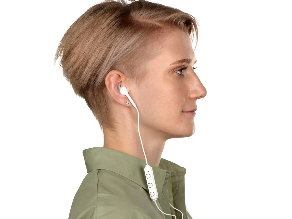 Беспроводные наушники Get Up с чехлом белый - фото 3