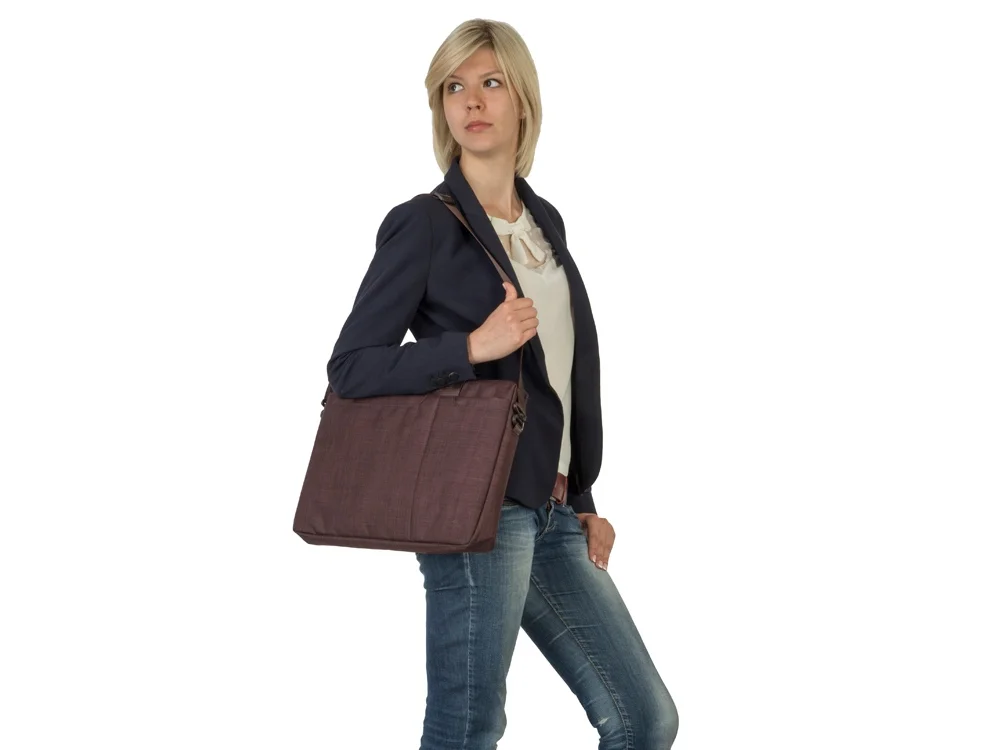 Сумка для ноутбука 15.6 коричневый - фото 9