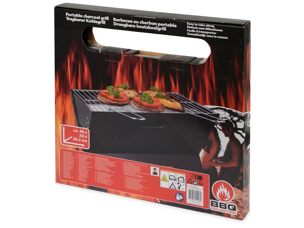 Складной переносной мангал для BBQ Mangal черный - фото 2