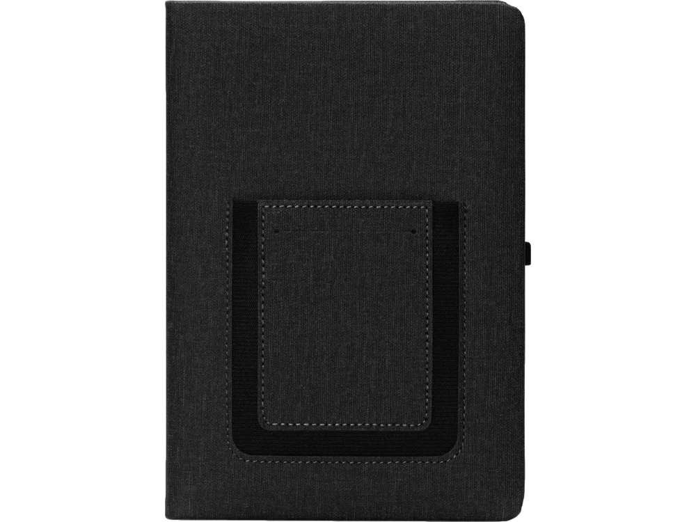 Блокнот А5 Pocket с карманом для телефона черный - фото 4