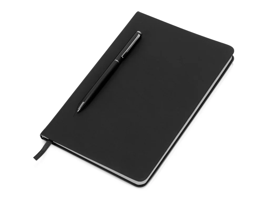 Блокнот А5 Magnet soft-touch с магнитным держателем для ручки черный A5 - фото 2