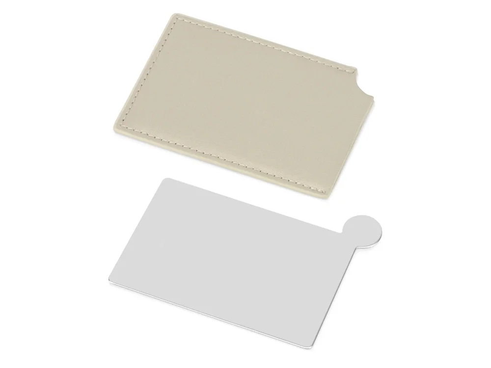 Зеркало в чехле Style серебристый бежевый - фото 3