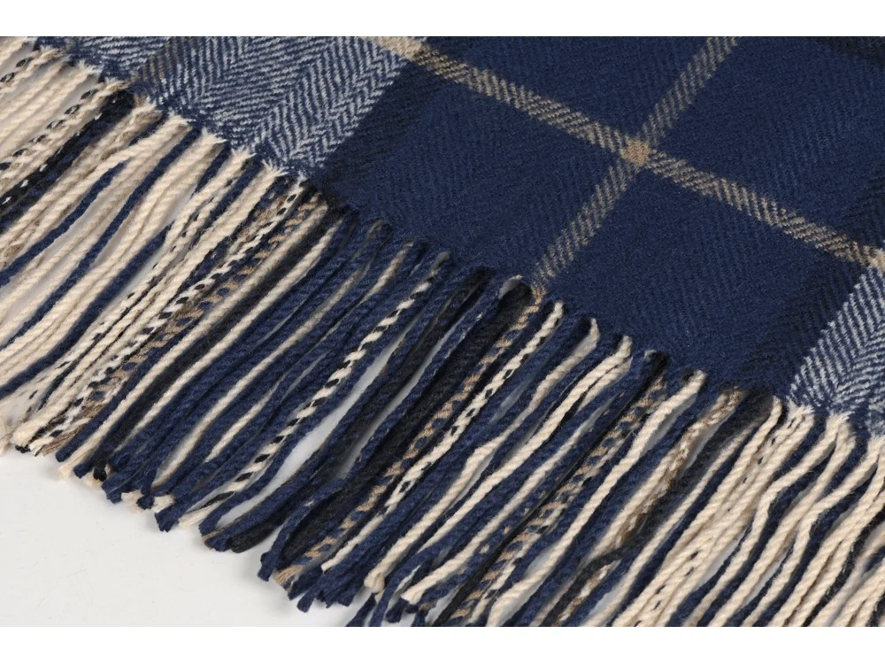 Плед акриловый Tartan синий - фото 2