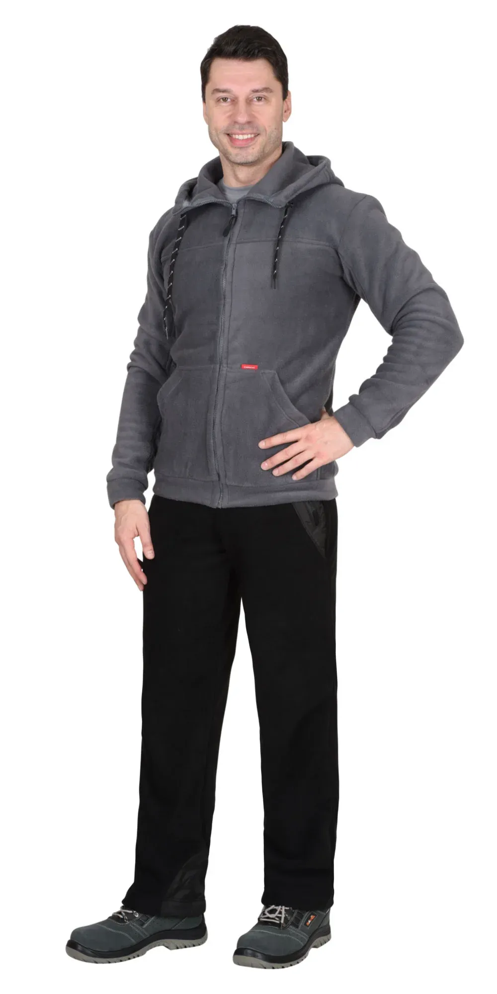 Куртка флисовая СИРИУС-МЕРКУРИЙ серая 280 г/м2 88-92/170-176