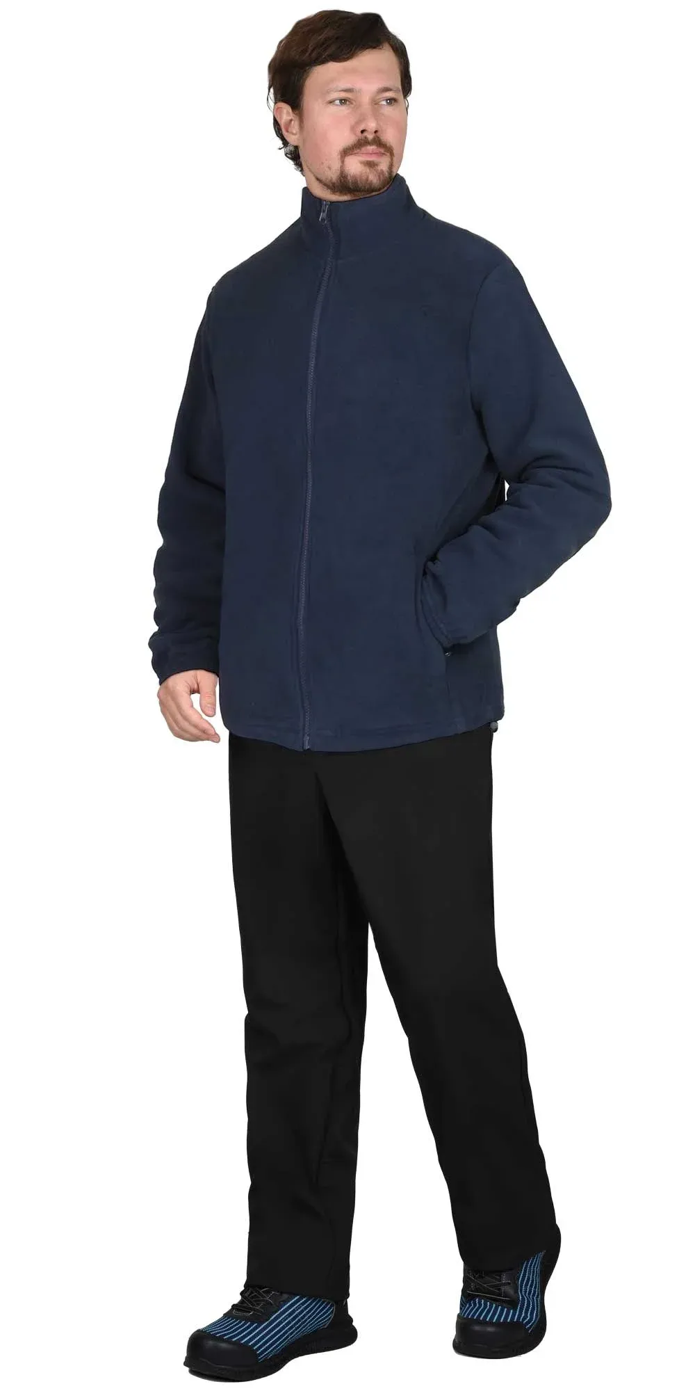 Куртка флисовая темно-синяя 280 г/м2 96-100/170-176
